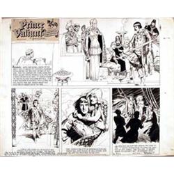 Hal Foster - Original Comic Strip Art for Prince Valiant Sunday dated 12-17-44 (King Features Syn...