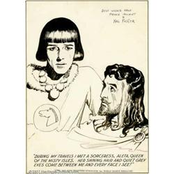 Hal Foster - Original Art Panel from Prince Valiant (King Features Syndicate, 1944). Born in Hali...