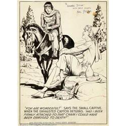 Hal Foster - Original Art Illustration of Prince Valiant (circa 1945). Hal Foster was at the prim...