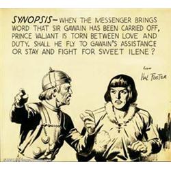 Hal Foster - Original Art Illustration of Prince Valiant (unknown date). Hal Foster has long been...