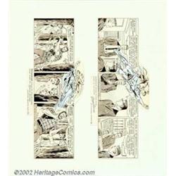 Wayne Boring - Original Comic Strip Art for Superman (1964-1965). Up, up and away! Two high-flyin...
