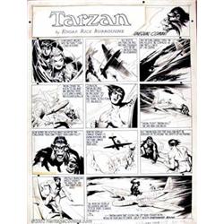 Burne Hogarth - Original Comic Strip Art for Tarzan dated 7-12-42 (United Features Syndicate, 194...