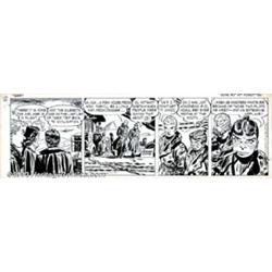 George Wunder - Original Comic Strip Art for Terry And The Pirates daily dated 1-3-50 (News Syndi...