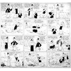 E. C. Segar - Original Comic Strip Art for Thimble Theater dated 9-21-30 (King Features Syndicate...