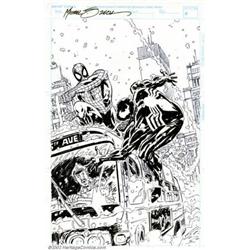 Mike Zeck - Original Art for Amazing Spider-Man Splash (undated). This action packed pin-up has S...