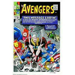 Dick Ayers - Original Cover Art Recreation of Avengers #12 (1995). Here is a gigantic, 13" x 21"...