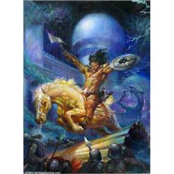 Doug Beekman - Original Cover Painting for Savage Sword of Conan # 233 (Marvel, 1995). Conan, War...