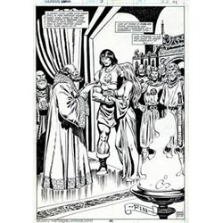 John Buscema and Ernie Chan - Original Art Splash page for Conan the Barbarian Annual #5, page 44...