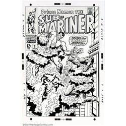 John Buscema and Frank Giacoia - Original Cover Art for Sub-Mariner #3 (Marvel, 1968). A truly gr...