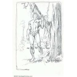 John Buscema - Original Tarzan Pencil Art (Undated). Best known for his graphic renderings of Con...