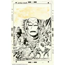 Sal Buscema - Original Cover Art for Iron Man #34 (Marvel, 1971). Iron Man is captured here in se...