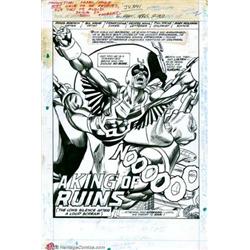 Gil Kane and Frank Chiaramonte - Original Art for Inhumans #6, page 1 (Marvel, 1976). Black Bolt...