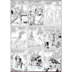 Jack Kirby and Paul Reinman - Original Art for Avengers #3, page 8 (Marvel, 1964). We've got Iron...
