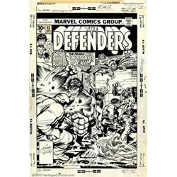 Jack Kirby and Al Milgrom - Original Cover Art to The Defenders #42 (Marvel, 1976). In this quint...