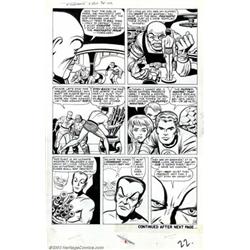 Jack Kirby and Dick Ayers - Original Art for Fantastic Four #14, page 22 (Marvel, 1962). Under th...