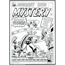 Jack Kirby and Dick Ayers - Original Cover Re-creation of Journey Into Mystery #83 (1993). Sotheb...