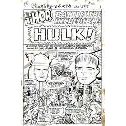 Jack Kirby and Chic Stone - Original Art for Journey Into Mystery #112, page 1. (Marvel, 1965). O...