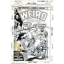 Larry Lieber - Original Cover Art for Weird Wonder Tales #17 (Marvel, 1977). Fun '70s sci-fi mons...
