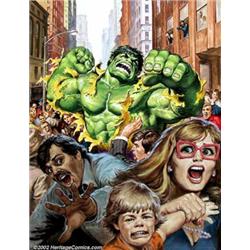 Earl Norem - Original Painted Cover for The Hulk magazine #16 (Marvel, 1979). Riding high on the...
