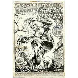 Mike Ploog - Title Splash Page for Werewolf By Night #1 (Marvel, 1972). When the Comics Code ease...