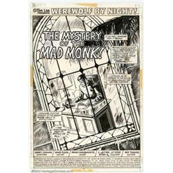 Mike Ploog and Frank Chiaramonte - Title Splash Page for Werewolf by Night #3 (Marvel, 1973). Som...