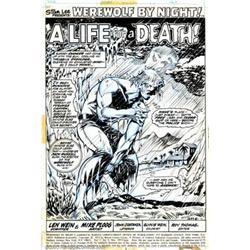 Mike Ploog - Title Splash for Werewolf By Night #5 (Marvel, 1973). Although the lycanthrope does...