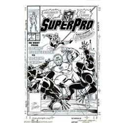 John Romita, Ron Frenz and Joe Sinnott - Original Cover Art for Superpro #1 (Marvel, 1991). His n...