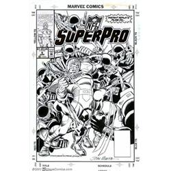 John Romita, Ron Frenz and Joe Sinnott - Original Cover Art for Superpro #9 (Marvel, unknown date...