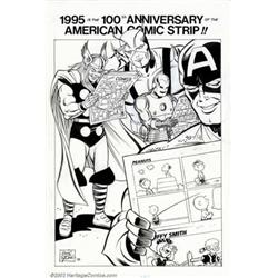 Chic Stone - Original Illustration for the 100th Anniversary of the American Comic Strip (1995)....