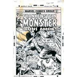 Ron Wilson, Frank Giacoia and Mike Esposito - Original Cover Art for Frankenstein #13 (Marvel, 19...