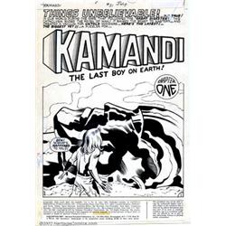 Jack Kirby and D. Bruce Berry - Original Splash Page for Kamandi #31 (DC, 1975). Something terrib...