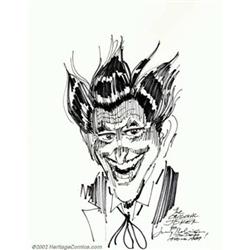 Jerry Robinson - Original Art Sketch of the Joker (1989). The Clown Prince of Crime, rendered by...