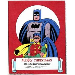 Dick Sprang - Batman and Robin Christmas Illustration (1993). A beautiful drawing by the consumma...