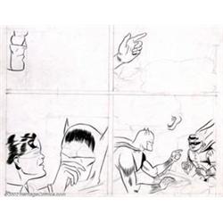 Artist Unknown - 2 Unfinished Pages from Batman #13 (DC, 1942). This lot consist of two unfinishe...