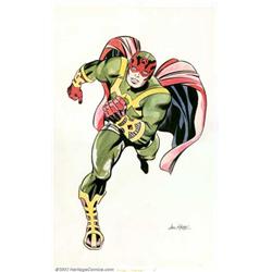 Jack Kirby - Original Color Illustration of Space Guardian (1968). Jack Kirby did everything on t...