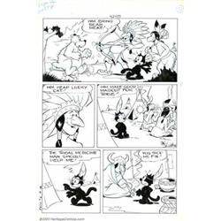 Otto Messmer - Original Art from Felix the Cat #6, Page 12  (Dell Publishing, 1951) 12 3/4" x 18...