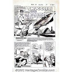 Bob Powell - Original Art for Man in Black #3, Complete 5-Page story, "Smuggler Starring The Weav...