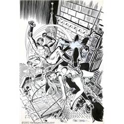 Frank Thorne - Original Cover Art for The Cougar #1 (Atlas-Seaboard, 1975). Frank Thorne's hand i...