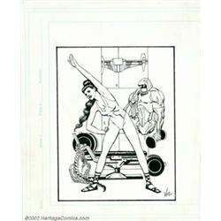 Mike Vosburg - Original Art Star Wars Card (undated) This the original to a Star Wars card by art...