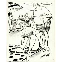 Bill Wenzel - Original Cartoon Art (Humorama, Inc., undated). This gag cartoon is probably from t...