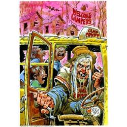 Jack Davis - Original Illustration "Camp Crypt" (undated) Jack Davis, a true EC legend from the h...