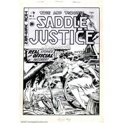 Graham Ingels - Original Cover Art for Saddle Justice #8 (EC, 1949). One of the real sleeper piec...