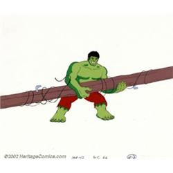 Original Animation Art for the Hulk Cartoon (undated). "Doc Bruce Banner, belted by Gamma rays......