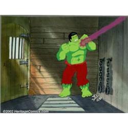 Original Animation Art from The Incredible Hulk Cartoon (Marvel Entertainment, 1982). From the Hu...