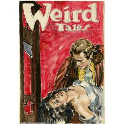 Virgil Finlay - Original Art Preliminary Painting for Weird Tales (1939).  Offered here is a beau...