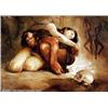 Image 1 : Jeff Jones - Original Oil Painting "Cave Girl" (1998). Produced for his 1998 Edgar Rice Burroughs...
