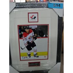 Framed hockey photo