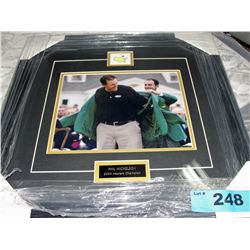 Framed Phil Mickelson photo (2004 master champion)