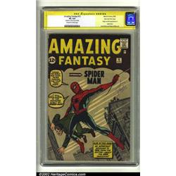 Amazing Fantasy #15 Stan Lee File Copy (Marvel, 1962) CGC VG 4.0 Off-white to white pages. Signat...