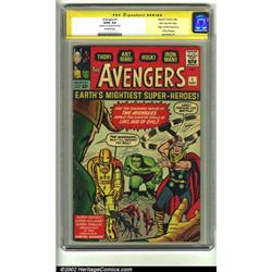 The Avengers #1 Stan Lee File Copy (Marvel, 1963) CGC G/VG 3.0 Off-white pages. Signature Series....